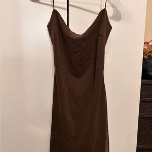 Elegant Chocolate Brown/Shimmer Dress
